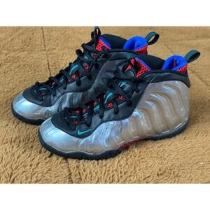 Nike Little Posite One PS 3Y Metallic Silver Dusty Cactus Kids Foamposite